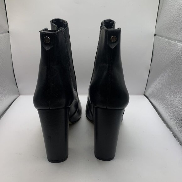 Sam Edelman Women's Case Leather Block-Heel Booties Black size 10 Ankle D17 - Picture 4 of 11